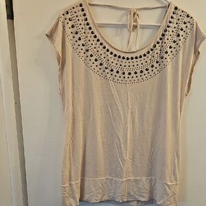 Studded Beige Women's Top